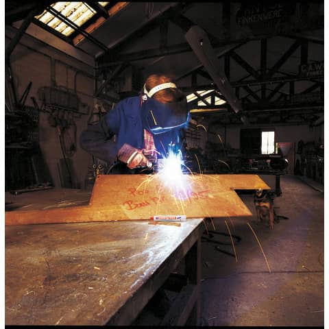 Marcatore a cera edding 950 punta conica 10 mm blu E-950 003